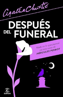 Portada de la novela de suspense de Agatha Christie Después del funeral