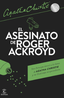 Portada de la novela de suspense de Agatha Christie El asesinato de Roger Ackroyd