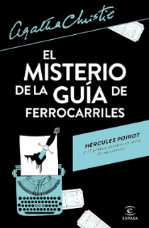 Portada de la novela de suspense de Agatha Christie El misterio de la guía de ferrocarriles